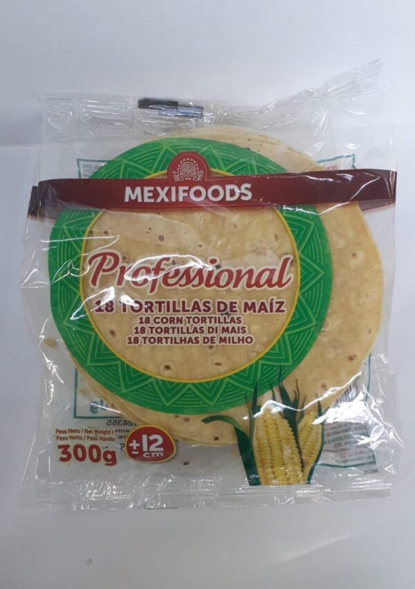 Tortilla de maíz 18 unidades ( Mexifoods )12cm. 300g