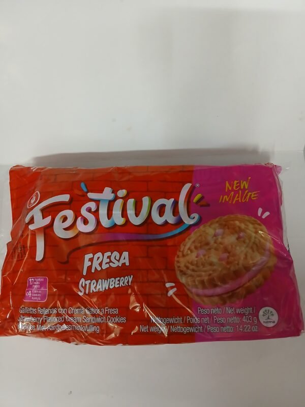 Galletas Festival fresa 403g