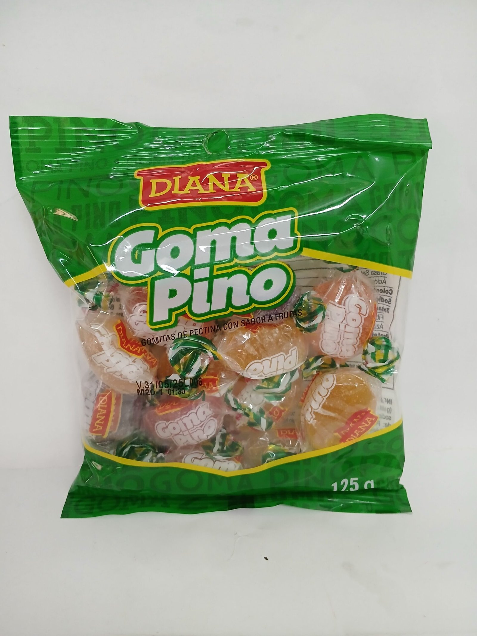 Goma pino ( Diana ) Gomitas dulce  de frutas 125g