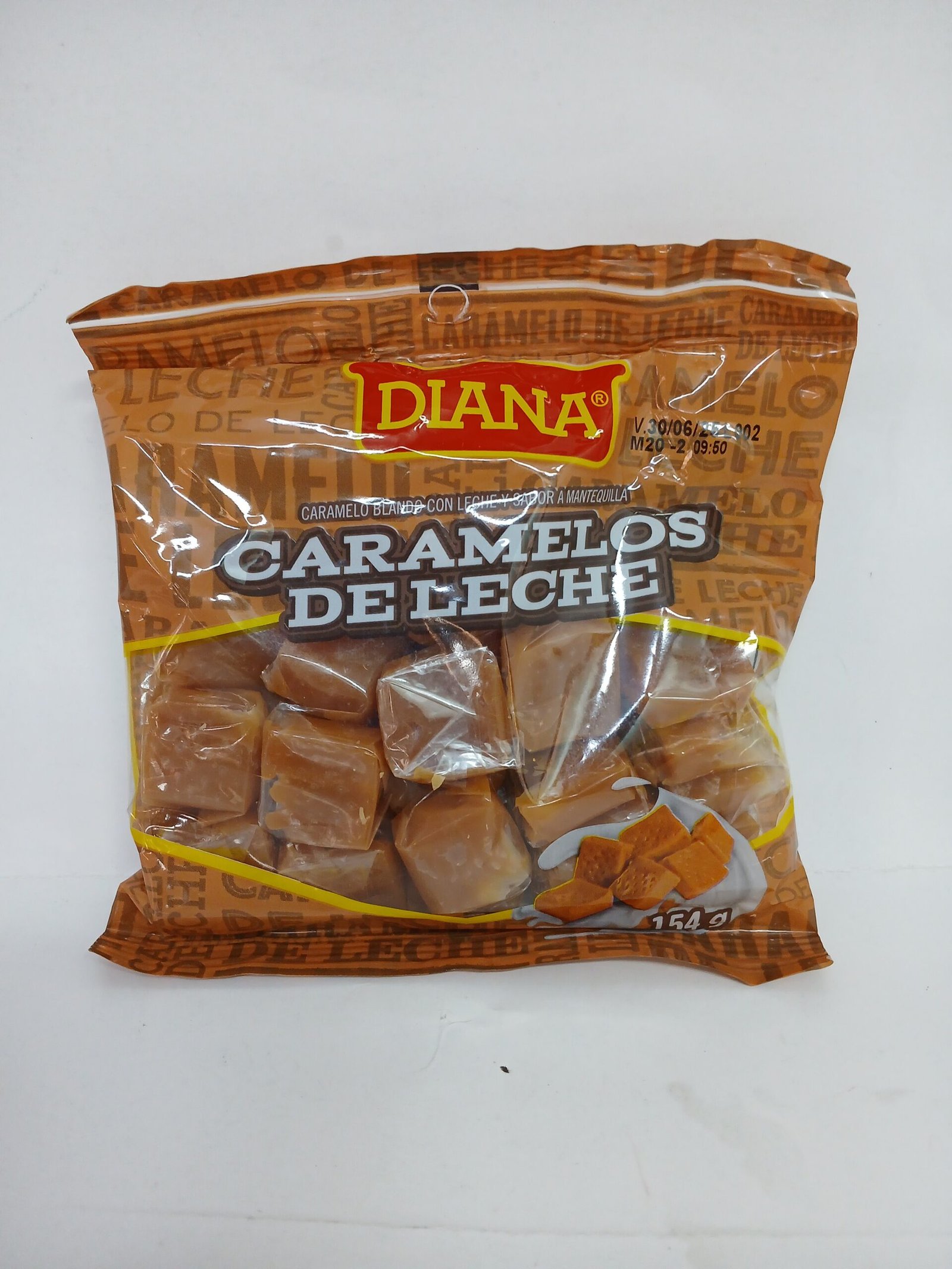 Caramelos de leche ( Diana ) con sabor a leche con mantequilla 154g