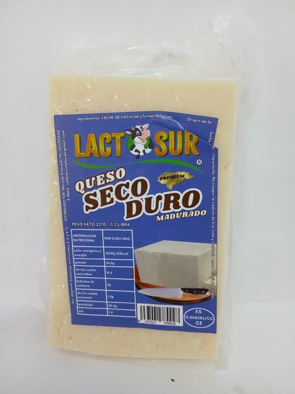 Queso duro maduro ( Lactosur ) 227g